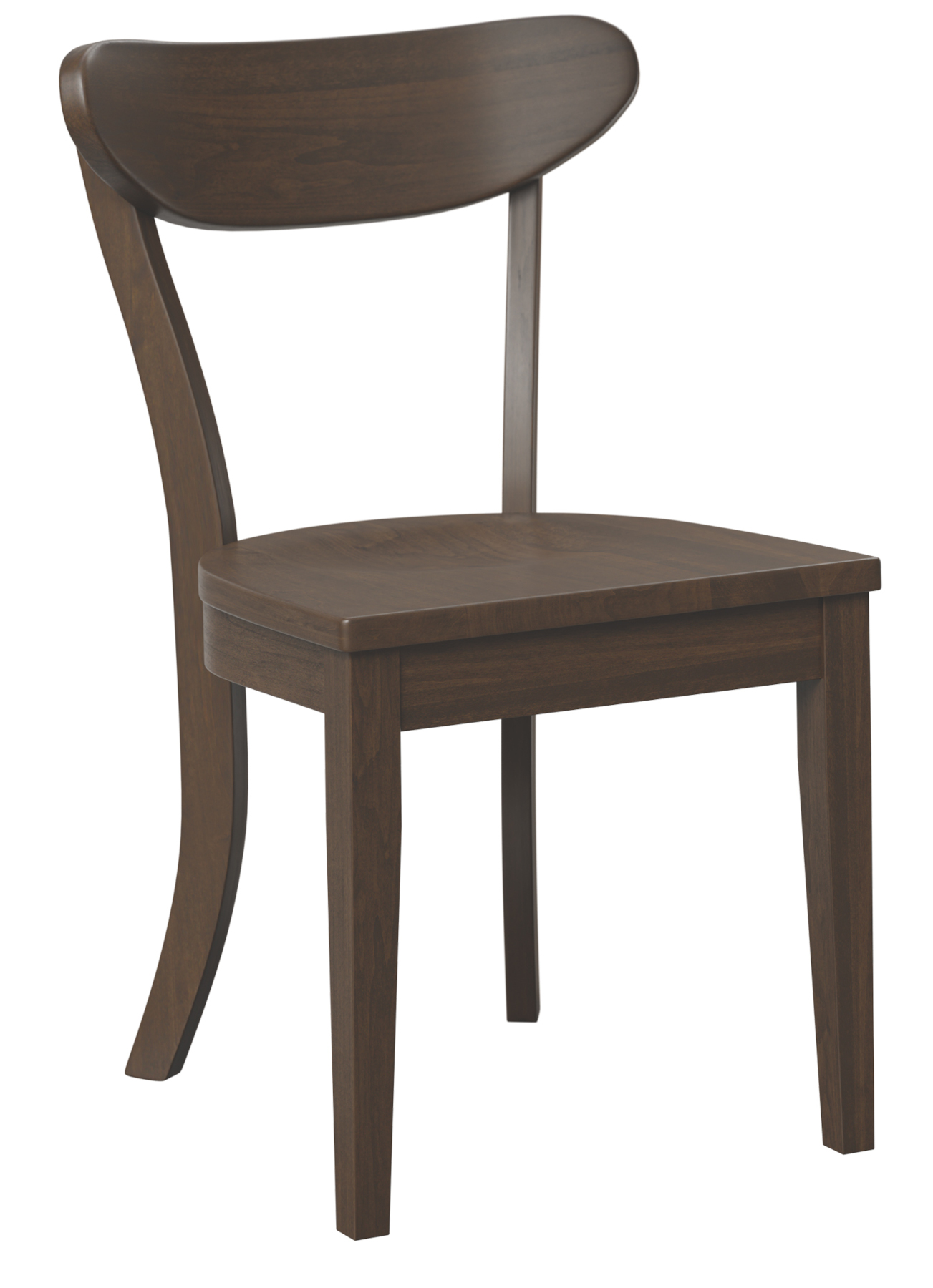 Transitional Windsor Side Dining Chair in Brown Maple with OCS-112 Cocoa Finish