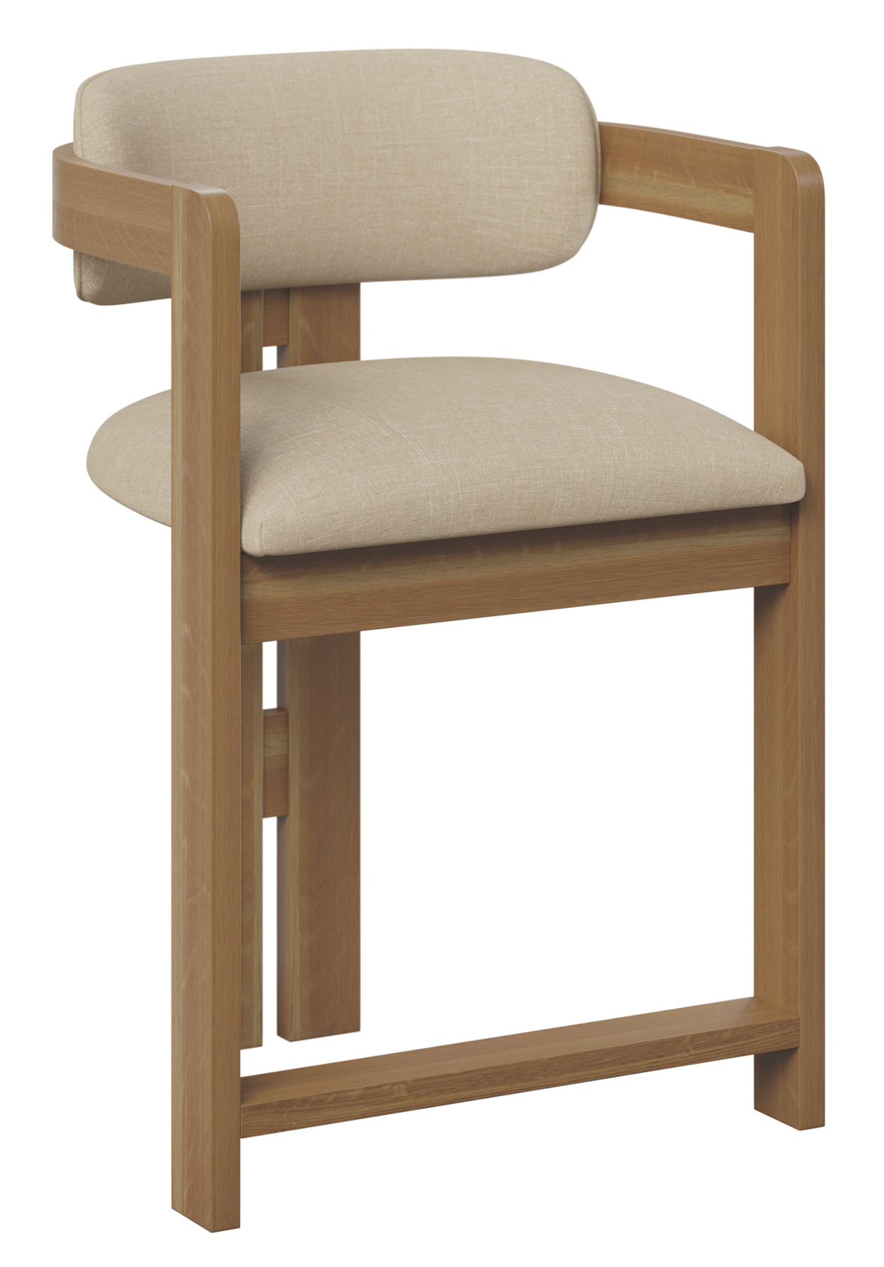 Tulsa 24" Bar Chair in Quartersawn White Oak with Natural Finish