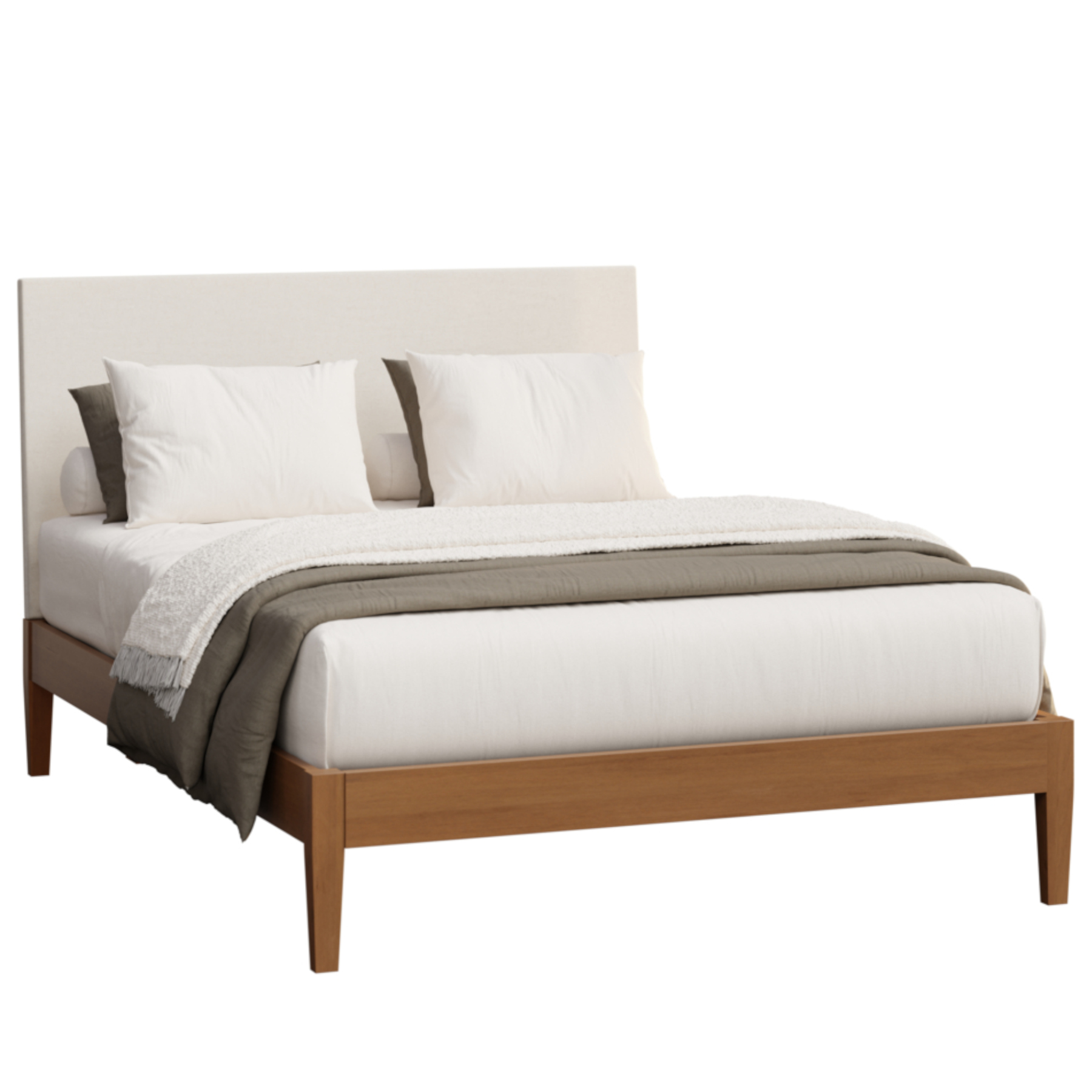 Accord Platform Bed with Upholstered Headboard