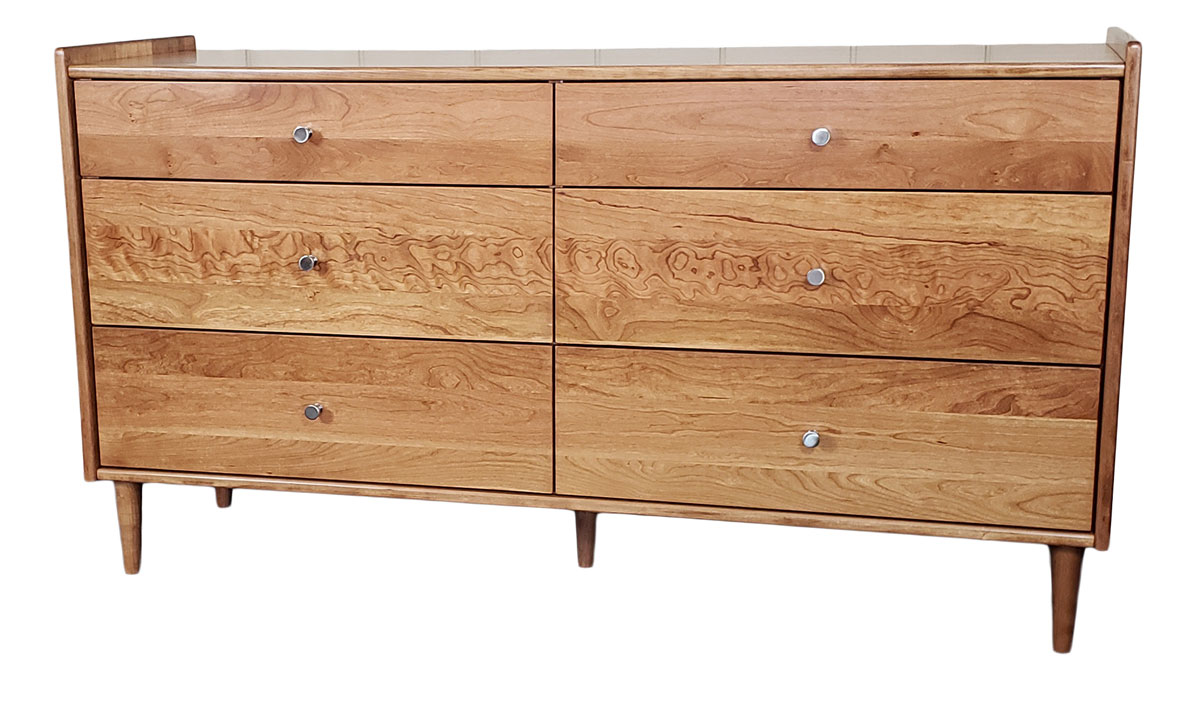 Benton 58 inch Dresser shown in Sap Cherry with FC Chestnut stain.