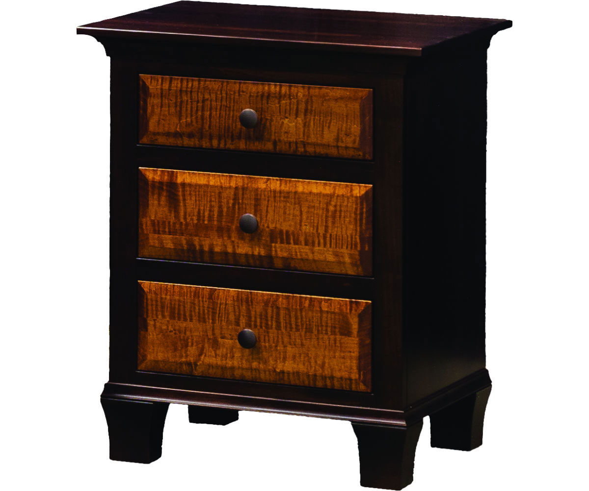 Willow 3-Drawer Nightstand with two tone finish
