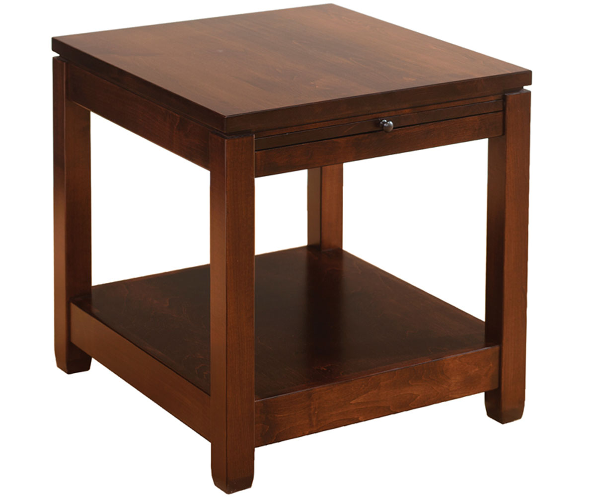 Antigo 22" End Table with Pull Out