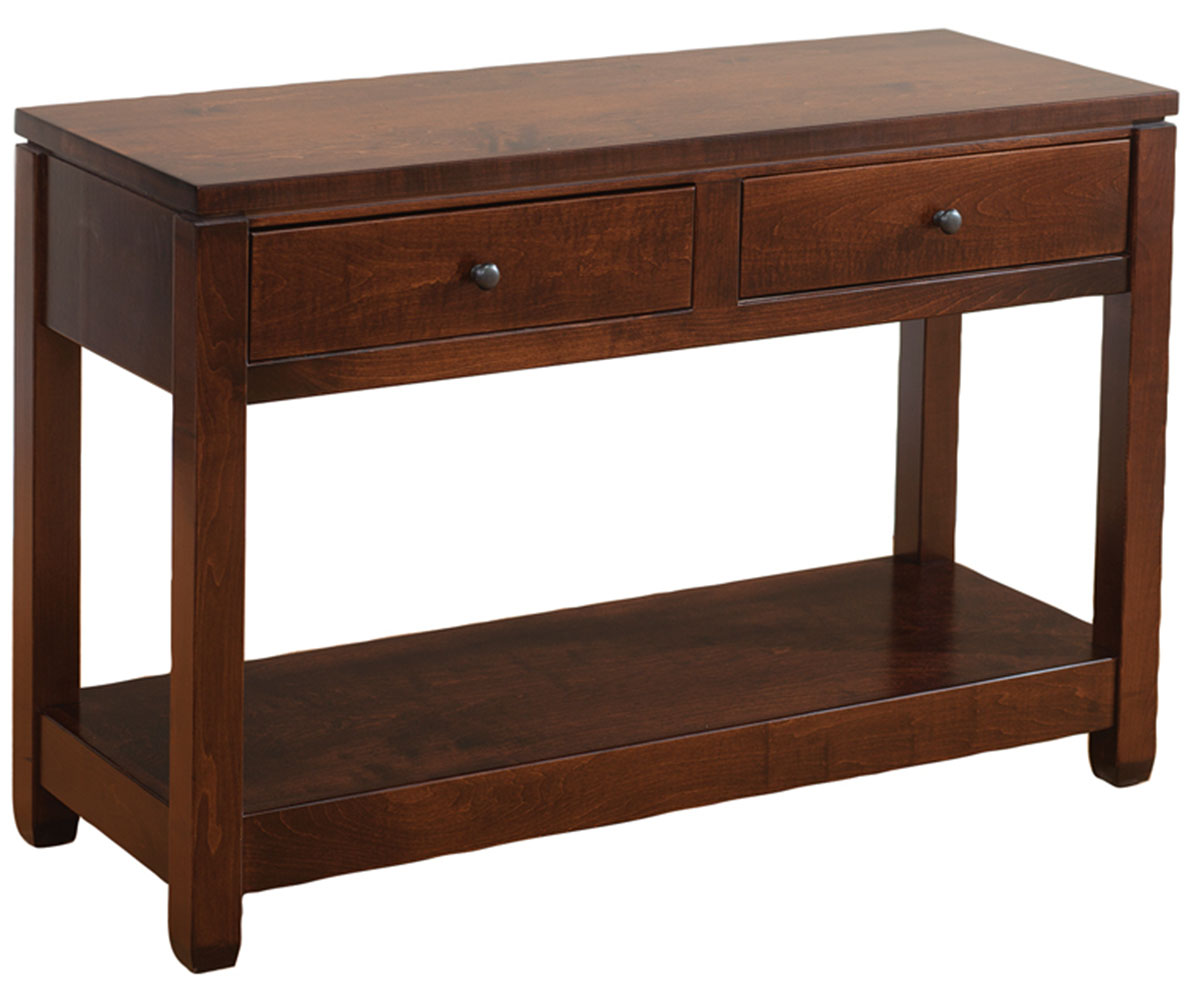 Antigo Sofa Table with Drawers and Shelf