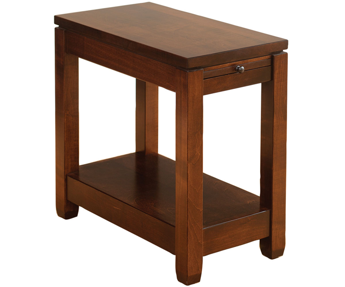 Antigo Chairside End Table with Pull Out