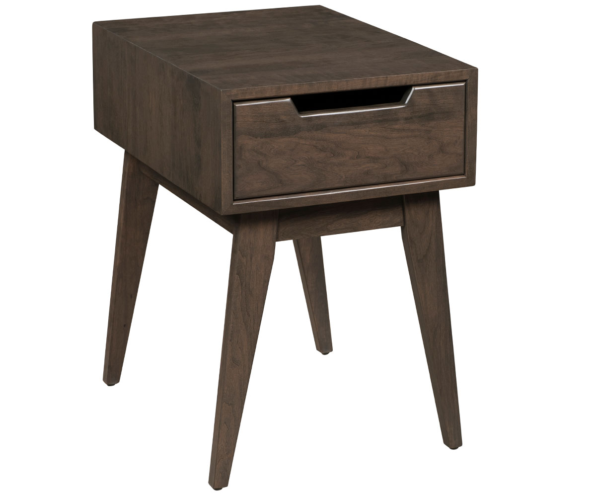 Brady Mid Century End Table with Drawer