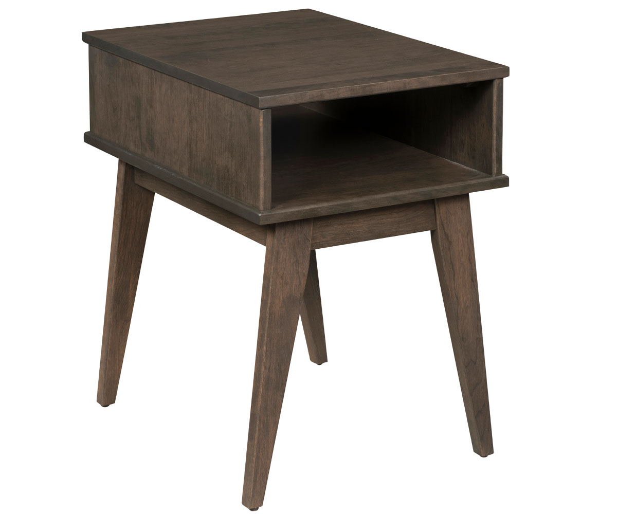 Brady Mid Century End Table with Shelf