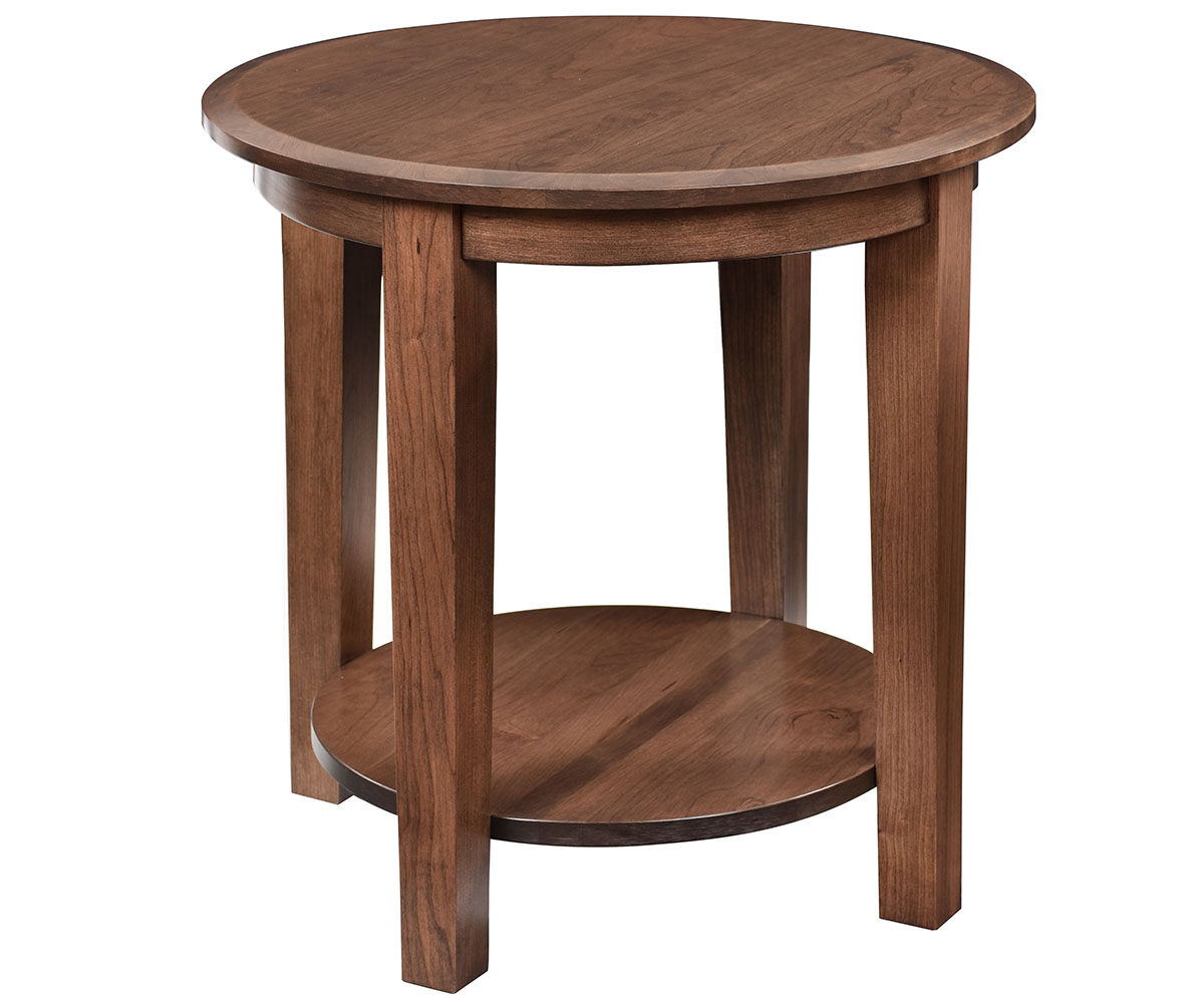 Deluxe Shaker 24" Round End Table