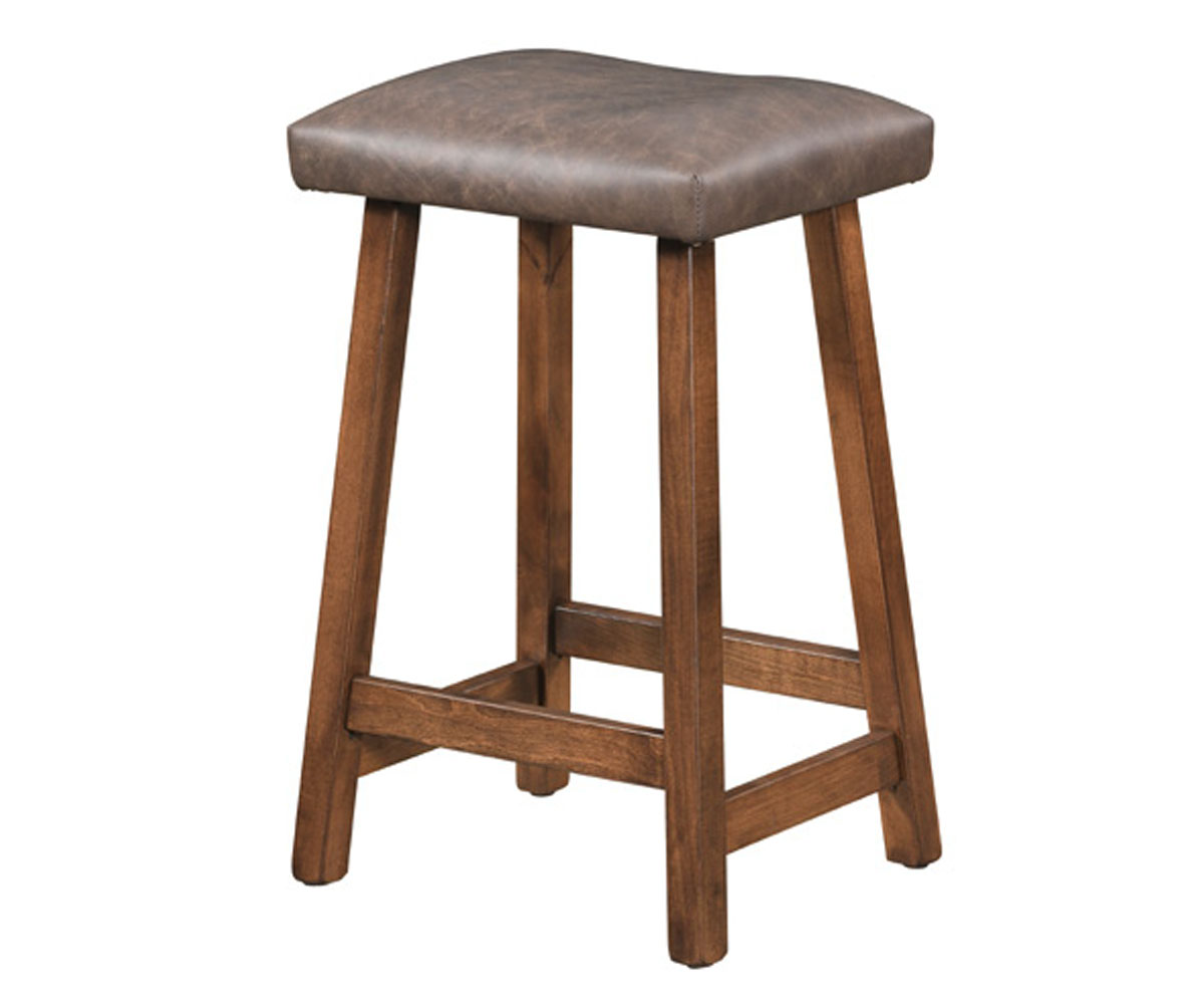 Lotus Barstool with Leather Seat
