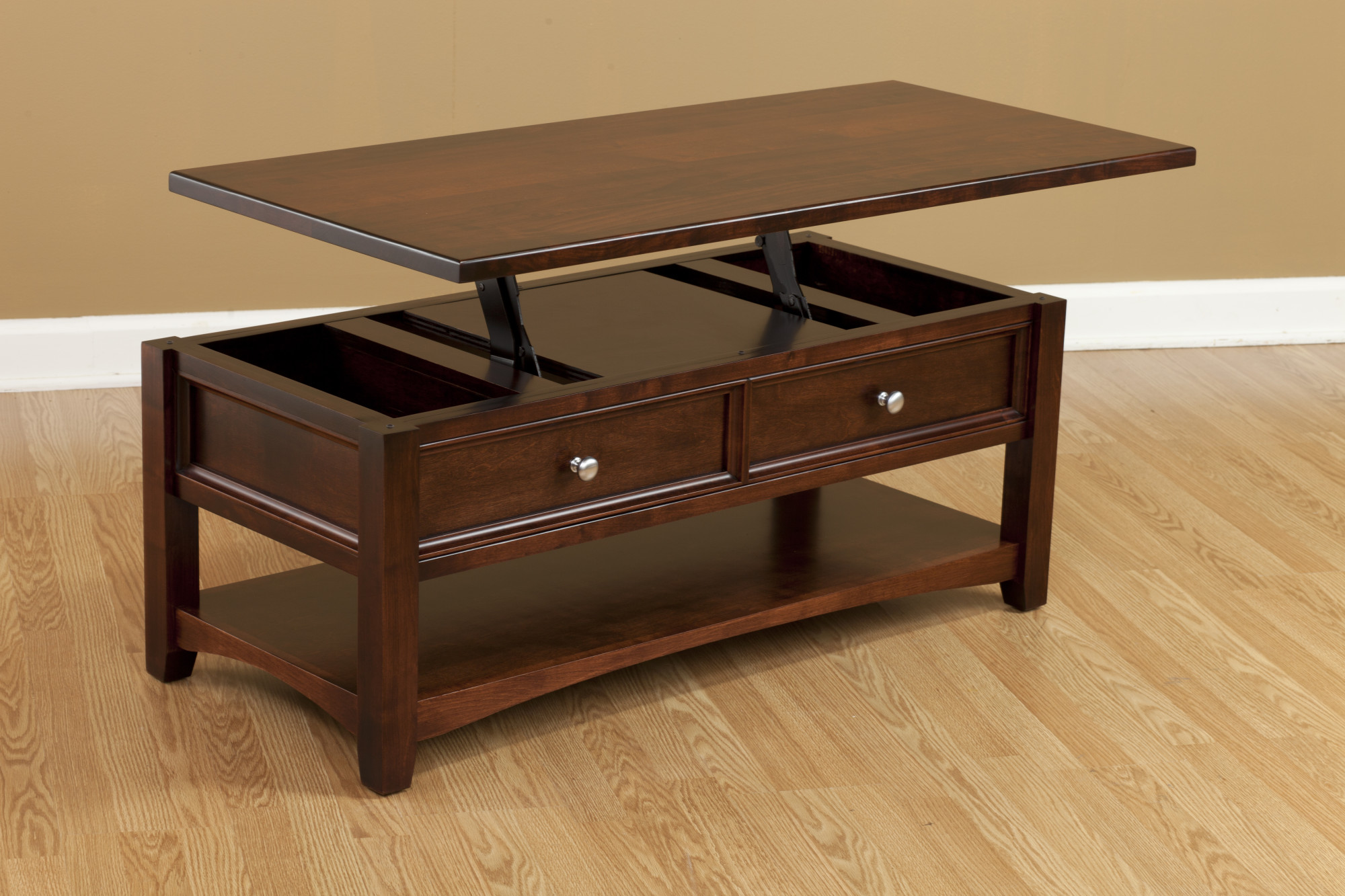 Open Garnet Hill Cocktail Table with Optional Lift Top