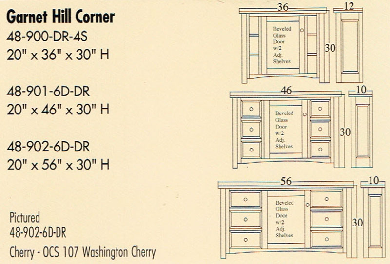 Garnet Hill Corner TV Stand Dimensions