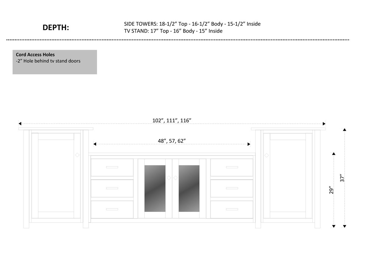 7200 Wall Unit Overall Dimensions
