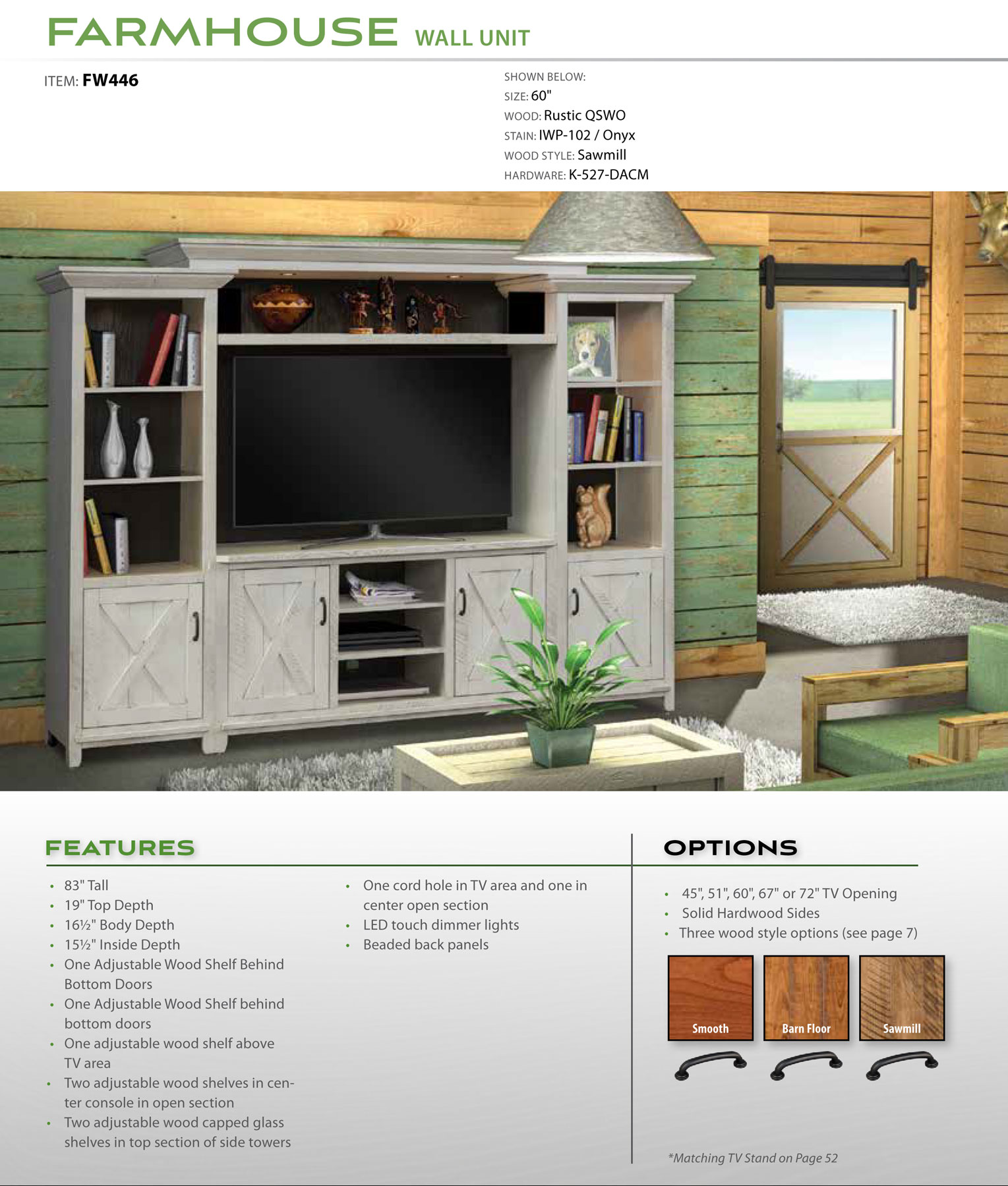Farmhouse Wall Unit Features