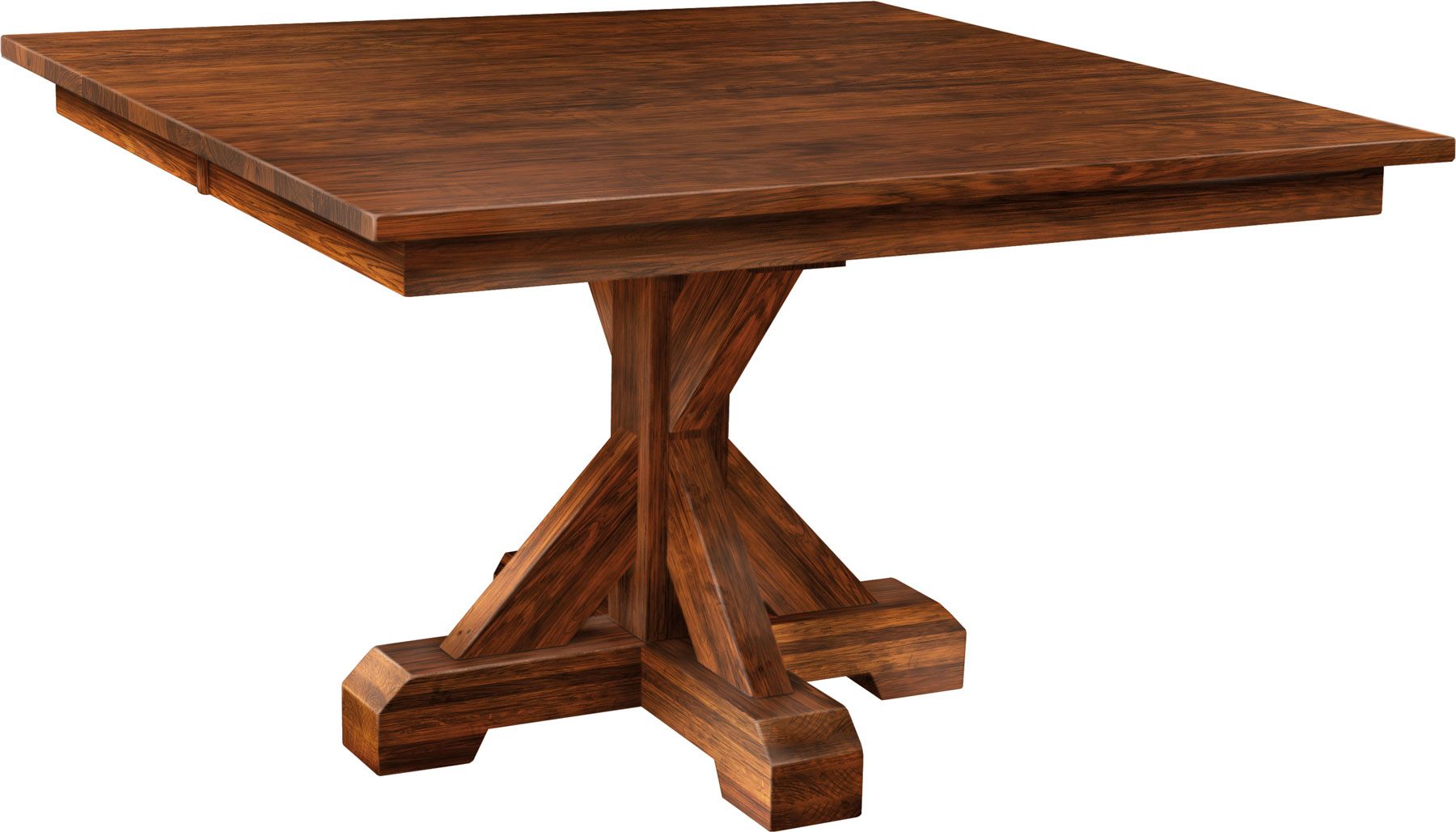 Country Auburn Single Pedestal Table