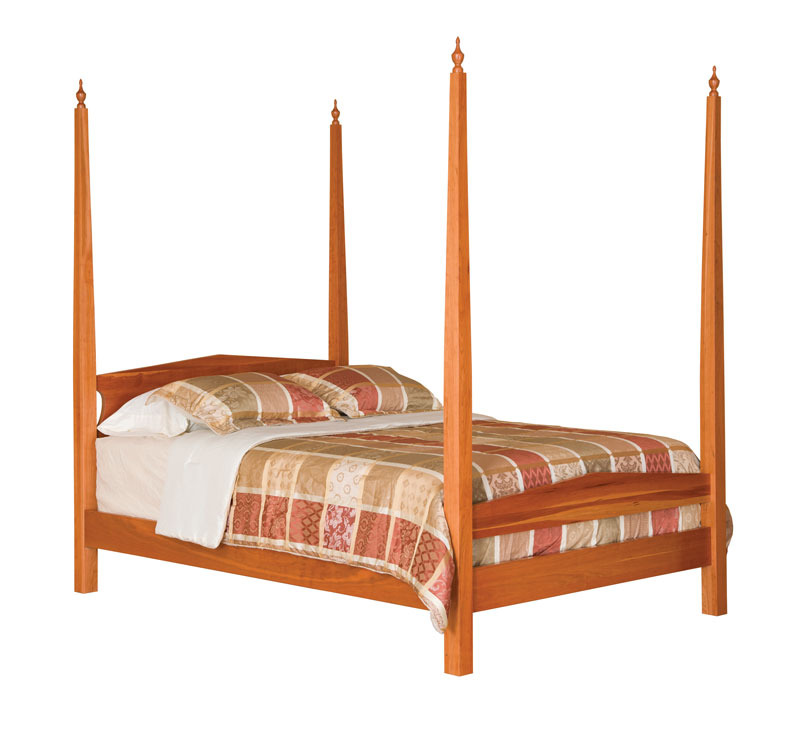Modern Shaker Pencil Post Bed Ohio Hardwood Upholstered