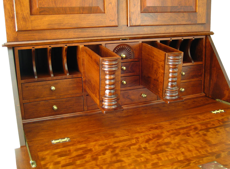 Waterbury Vintage Secretary Desk - Ohio Hardwood Furniture Waterbury Vintage Secretary Desk - Waterbury Vintage Secretary Desk - Ohio Hardwood Furniture