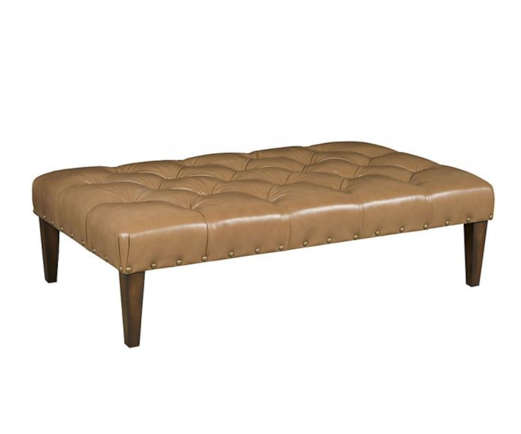 Alp Ottoman in Leather (18"H x 60"W x 36"D)