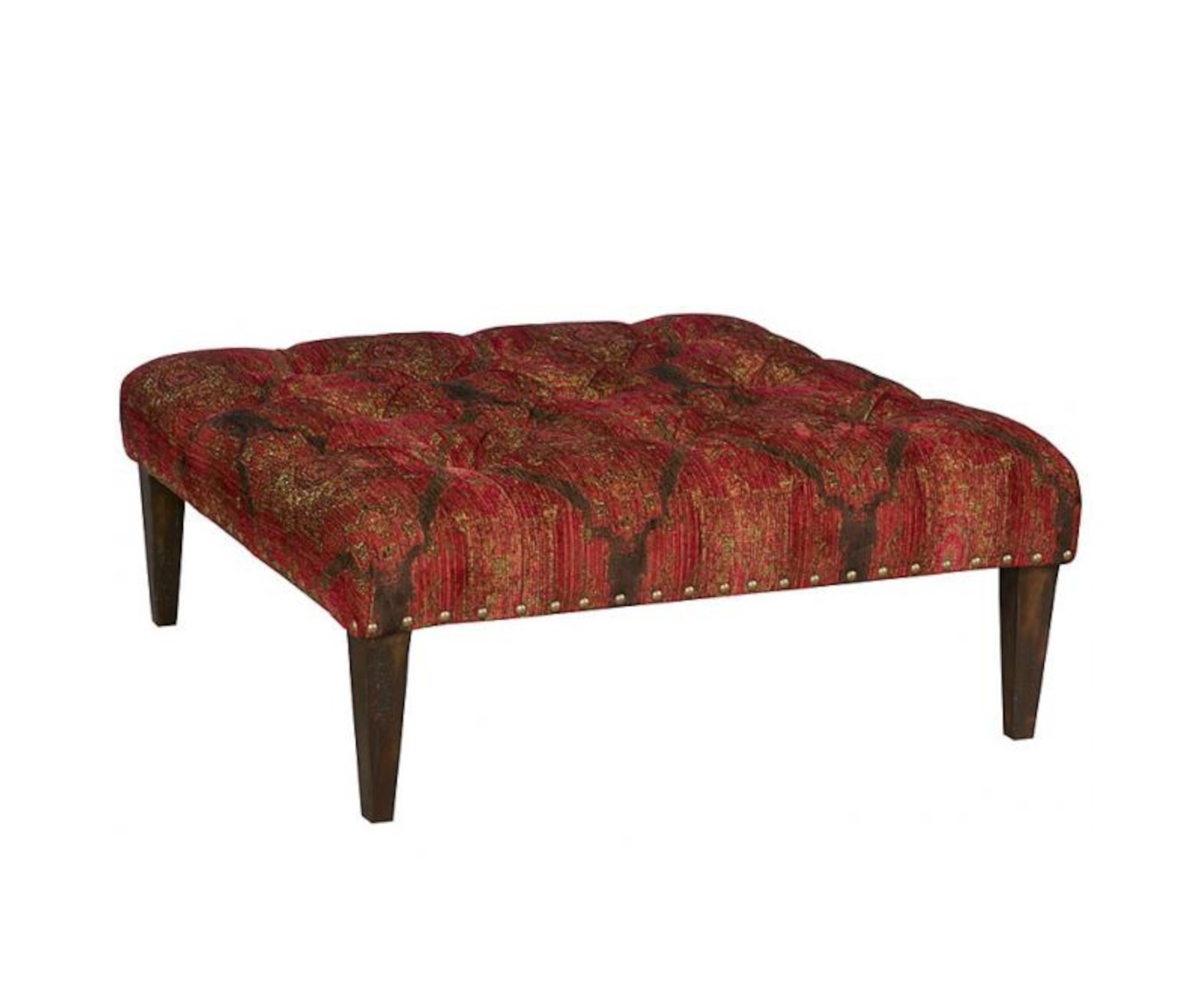 Alp Ottoman in Fabric (18"H x 42"W x 42"D)