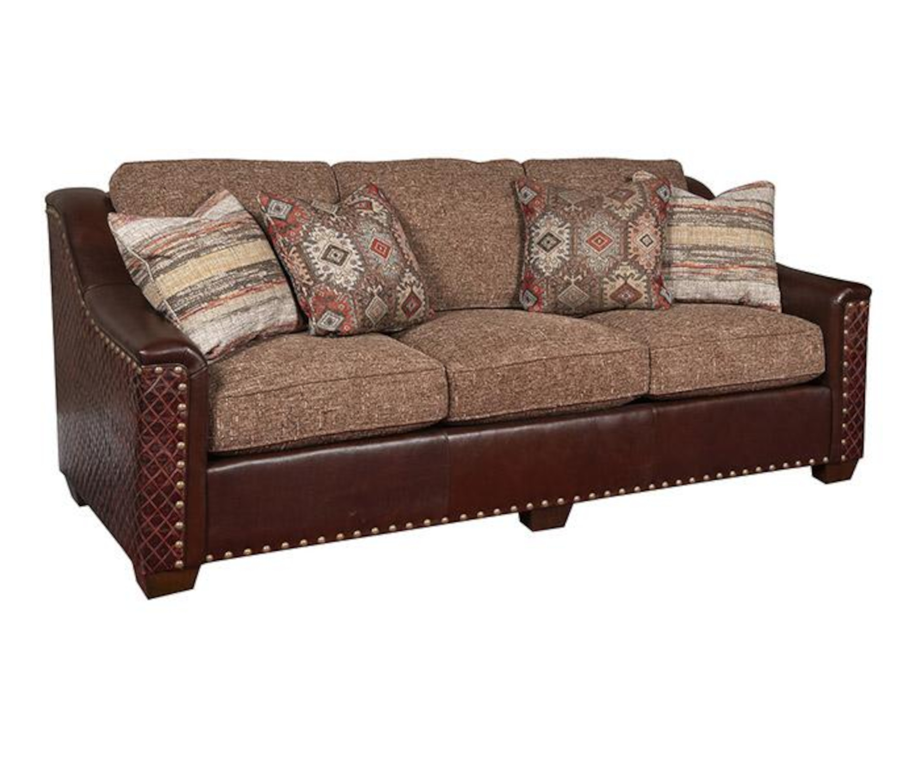 Carlsbad Sofa 3400-SLW-LF in Leather and Fabric