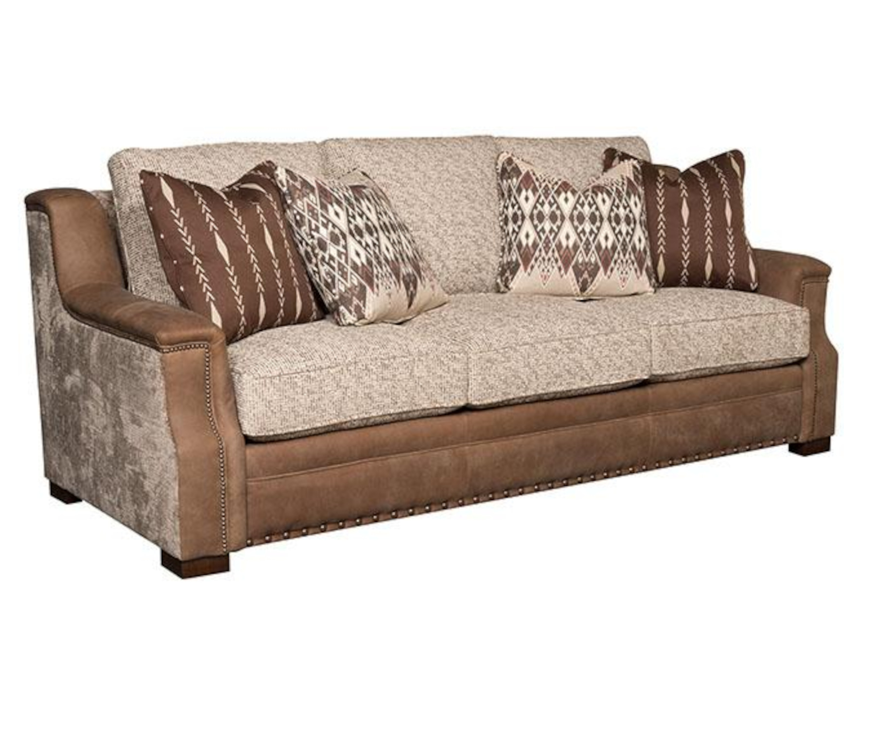 Sally Sofa 2440-LF in Leather and Fabric