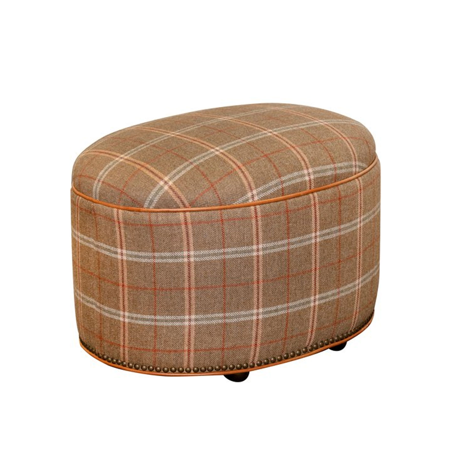 Leathercraft 733C Ellipsis Caster Bunching Ottoman
