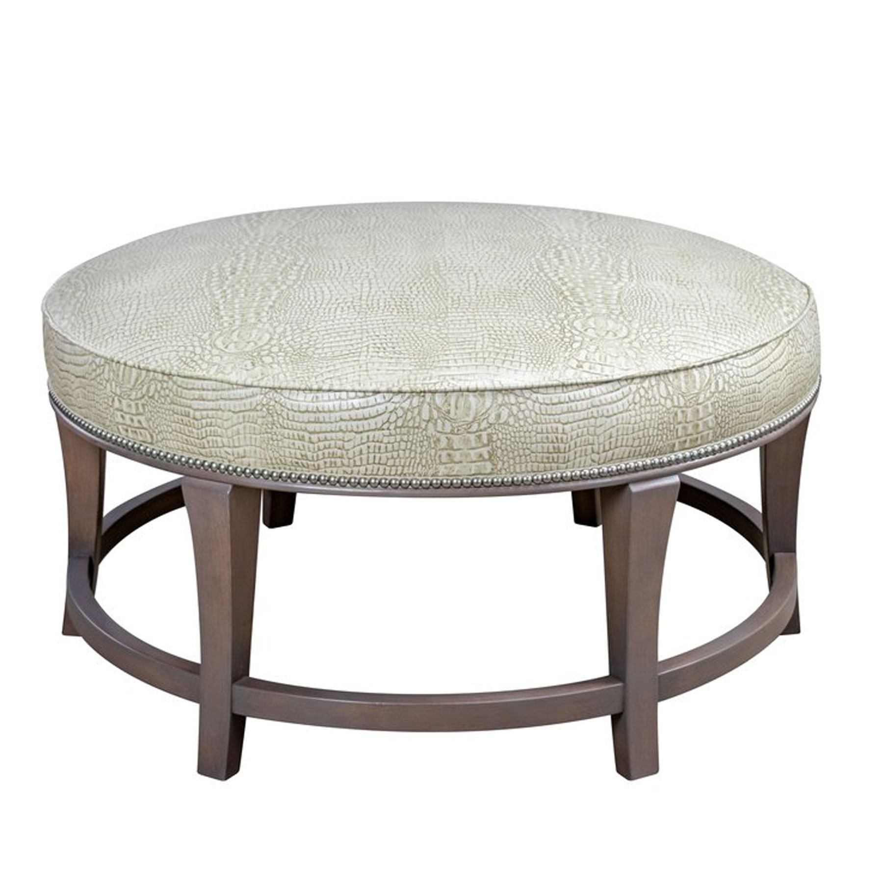 Leathercraft 742-O Wexford Circle Ottoman 