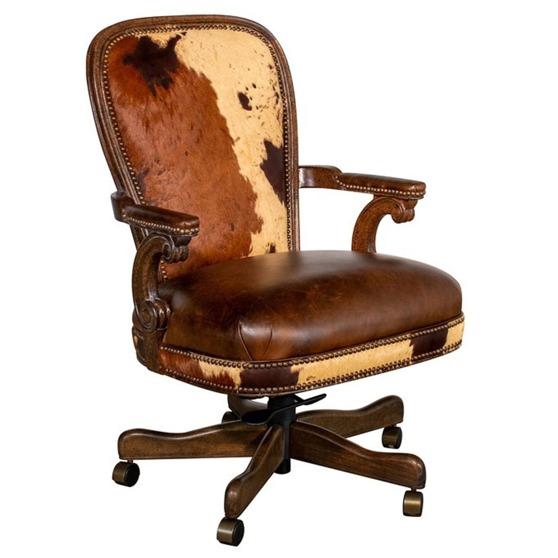 Leathercraft GT-796-S Bozeman Upper House Gas Knee Tilt Swivel Chair 