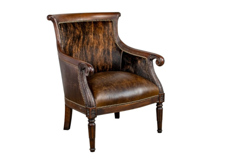 Bergamo Wood Carved Chair by Leathercraft
