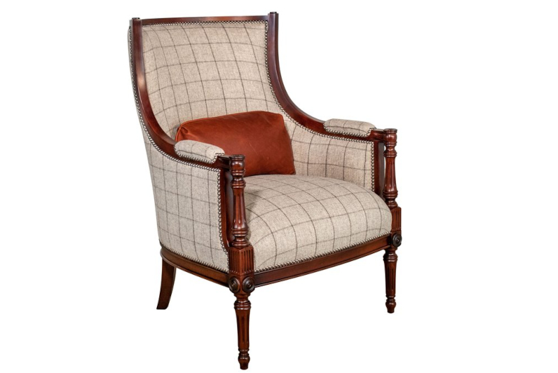 Bonaparte Parlor Wood Carved Chair by Leathercraft