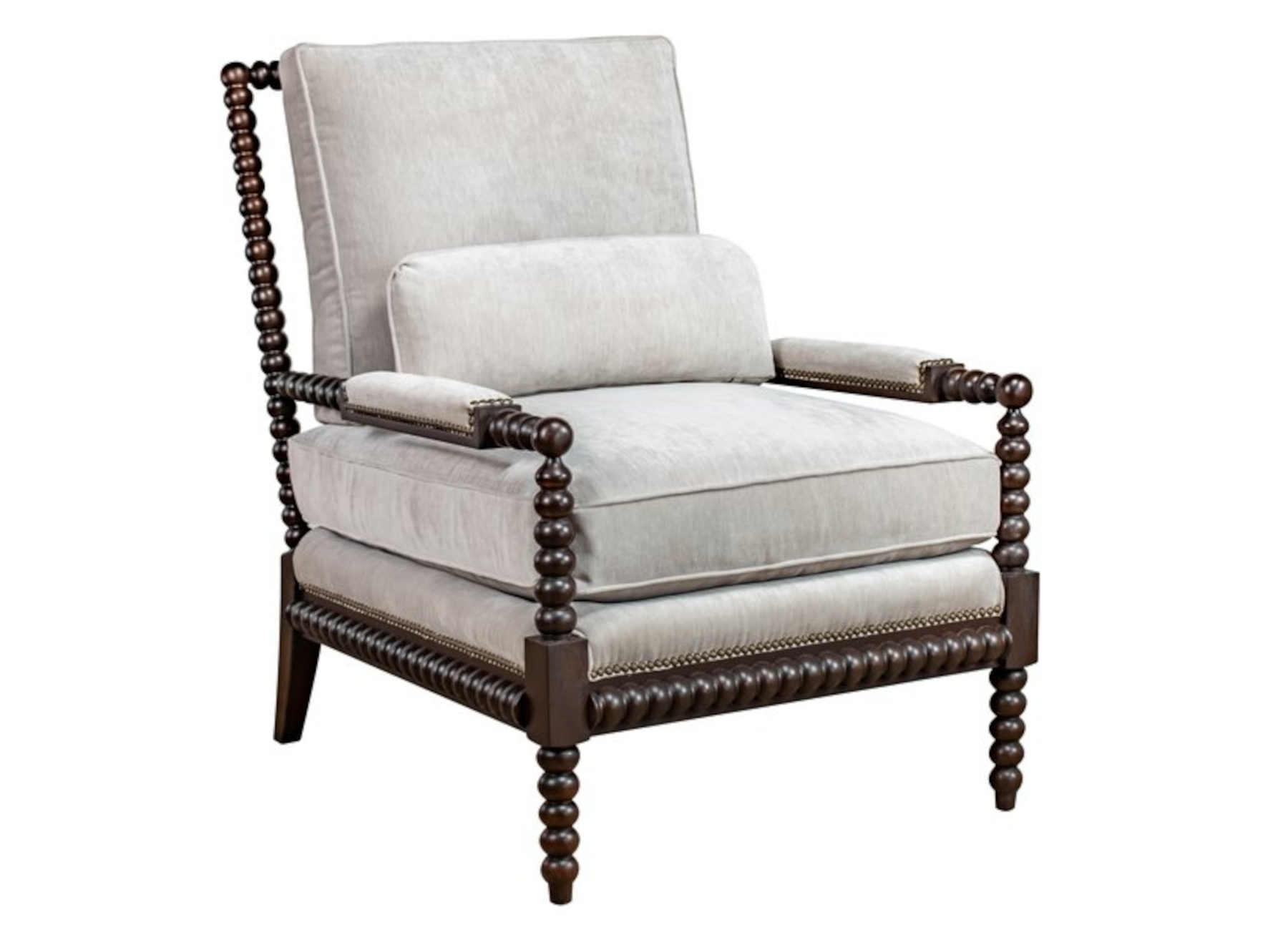Nantucket Cottage 847 Wood Carved Chair by Leathercraft