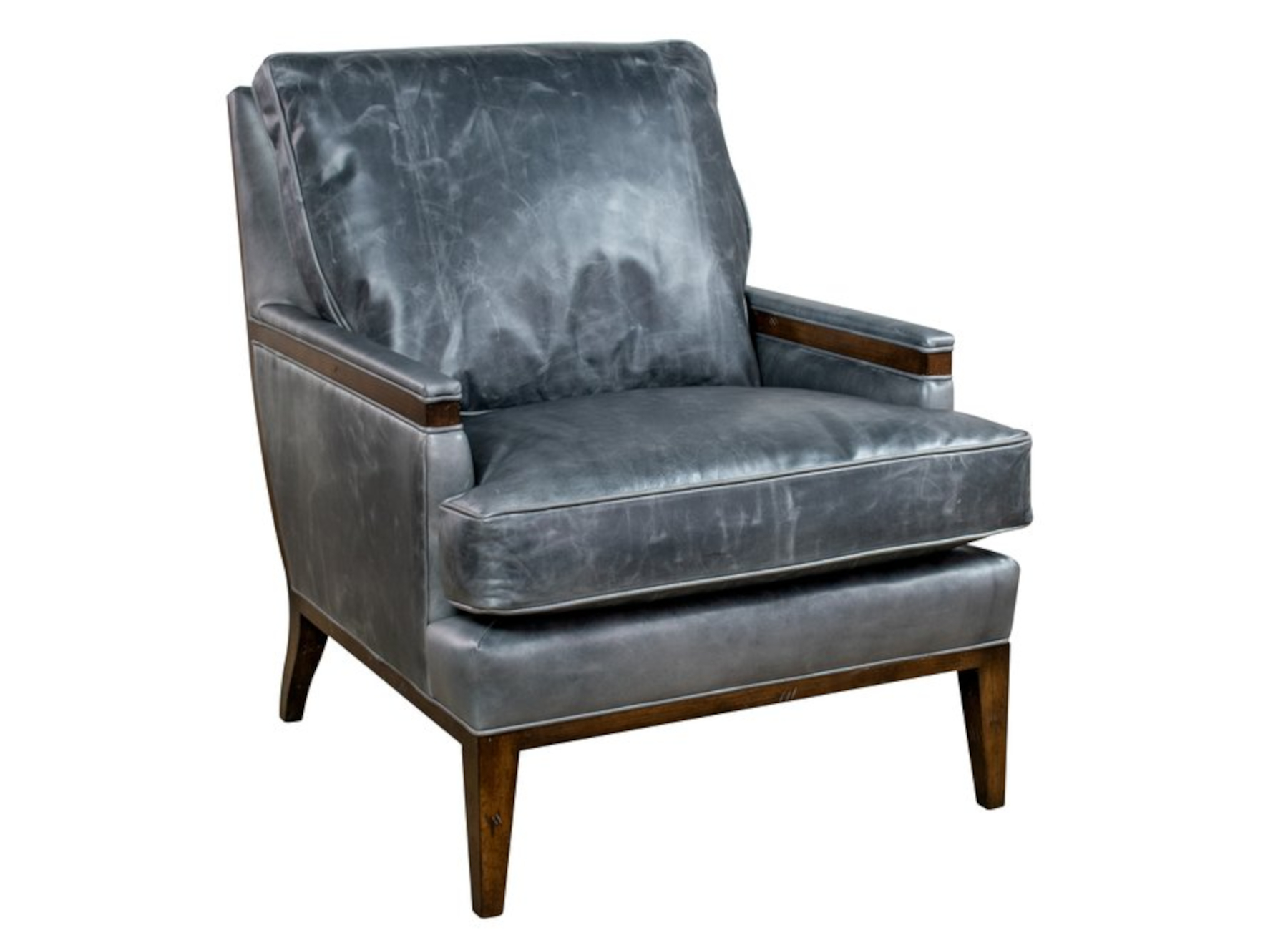 Oslo 763 Wood Trimmed Chair by Leathercraft