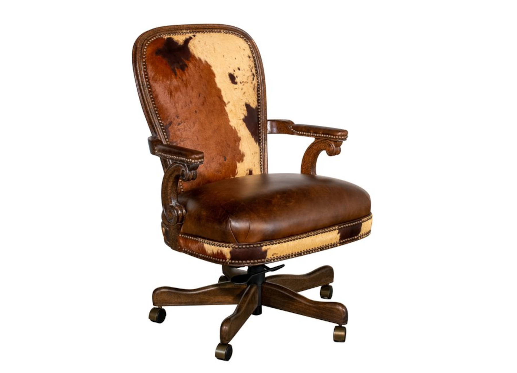 Bozeman Upper House GT-796-S Wood Carved Executive Chair by Leathercraft