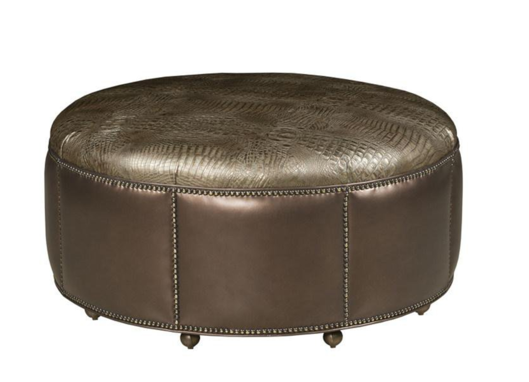 Continuation 892 Caster Cocktail Ottoman by Leathercraft