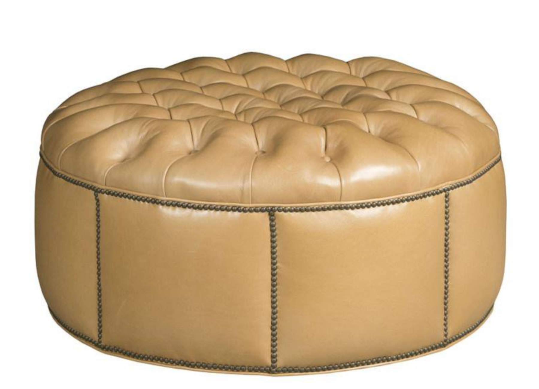 Continuation 893 Cocktail Ottoman with Tufted Top by Leathercraft