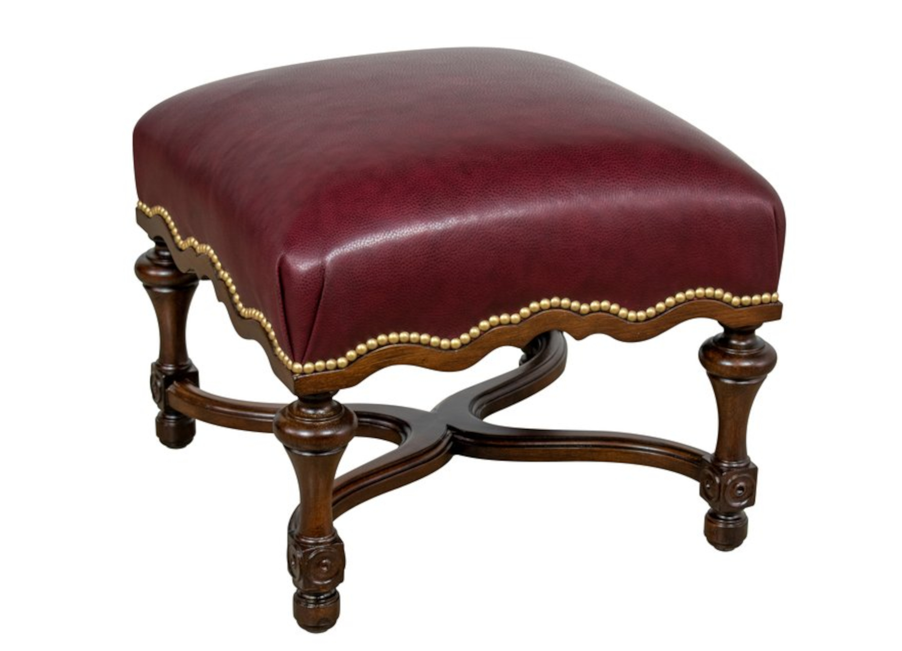 Grimsby 803 Wood Carved Bunching Bench by Leathercraft