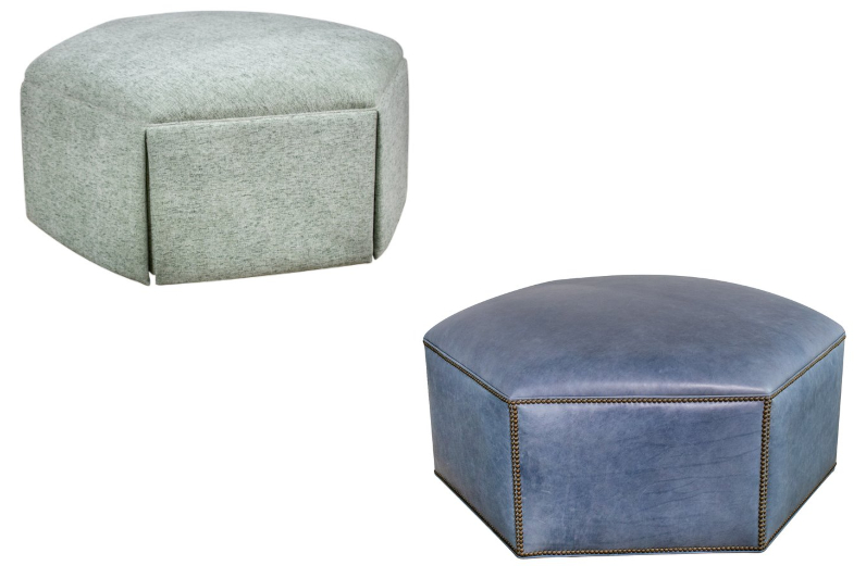 Honeycomb Ottomans by Leathercraft