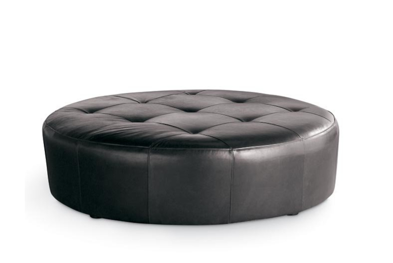 Vivian Round Ottoman by Leathercraft
