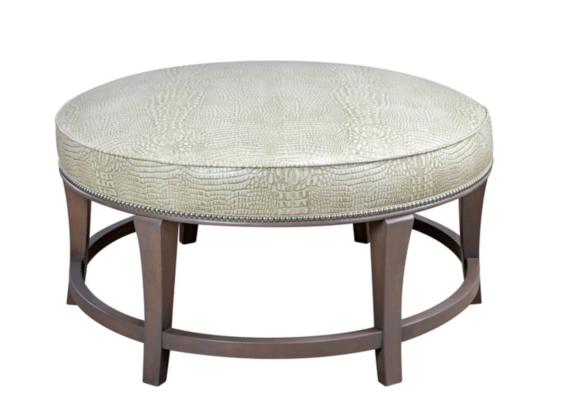 Wexford Circle 742-O Cocktail Ottoman by Leathercraft