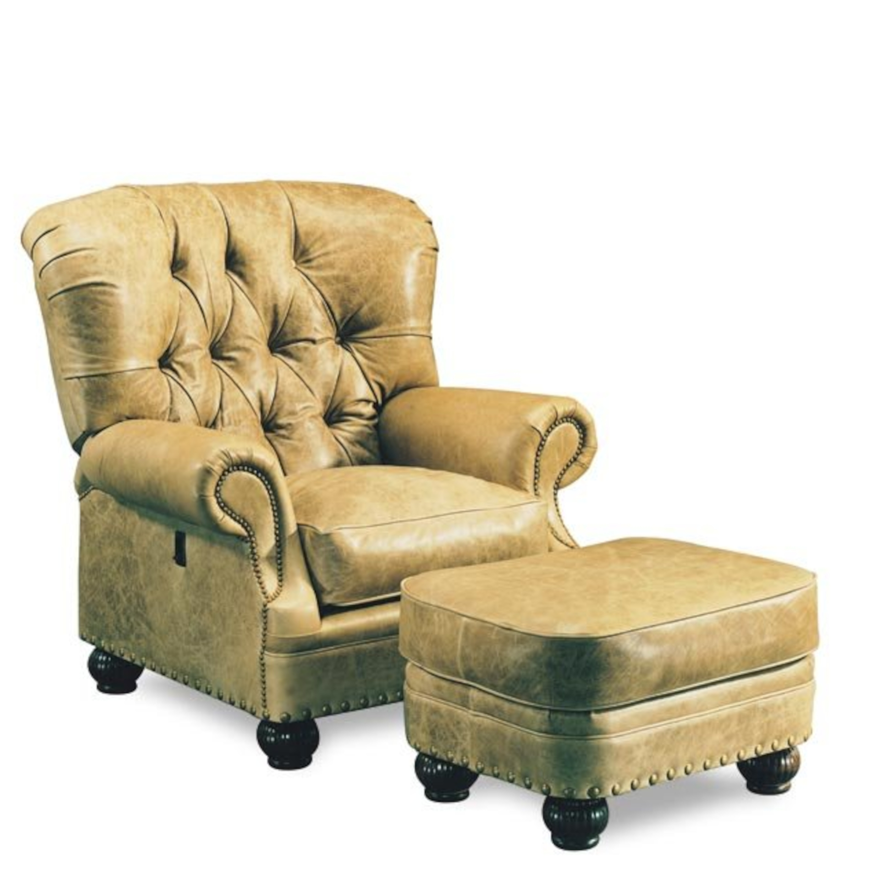 Conner 402 Ease Back Chair and 2403 Ottoman by Leathercraft