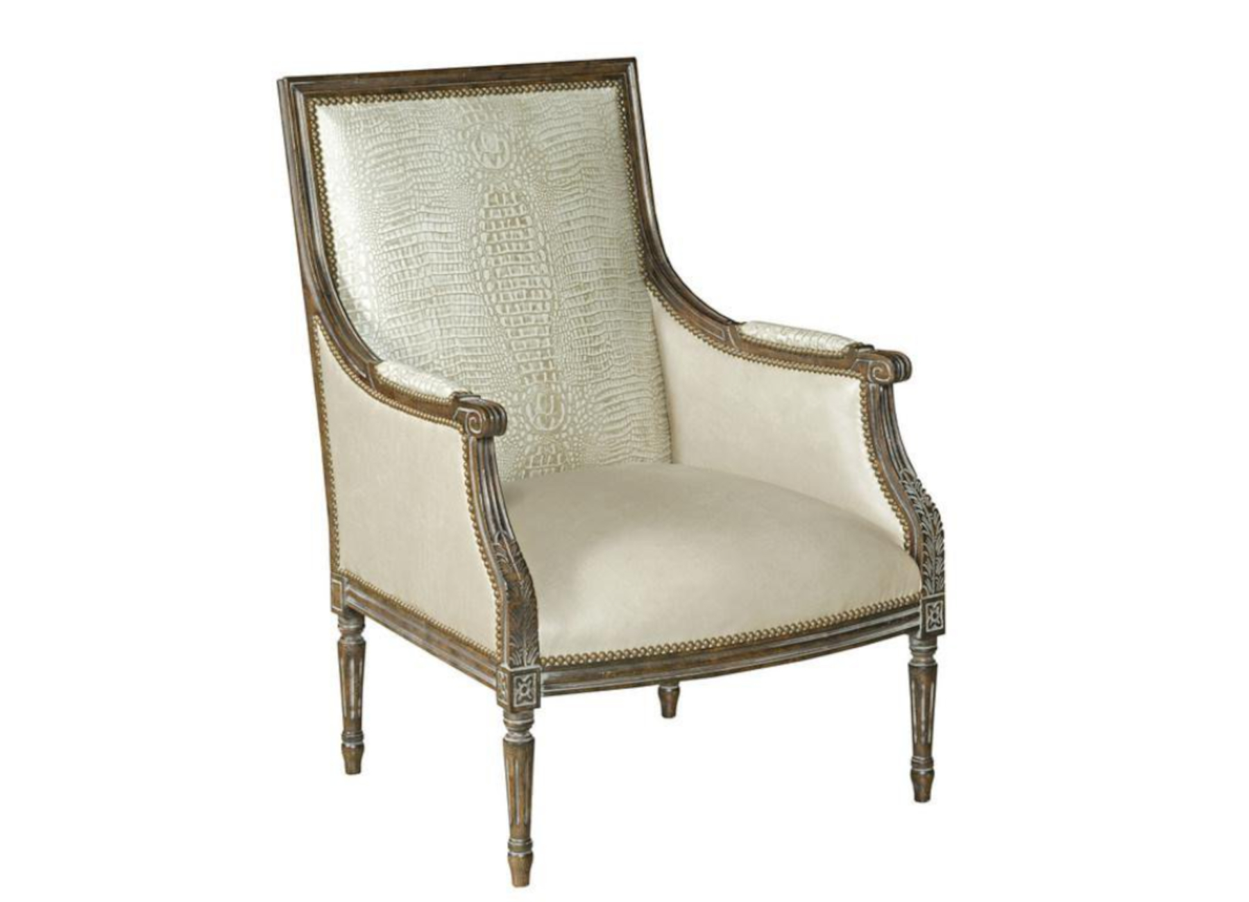 Adelaide 735 Carved Wood Chair by Leathercraft