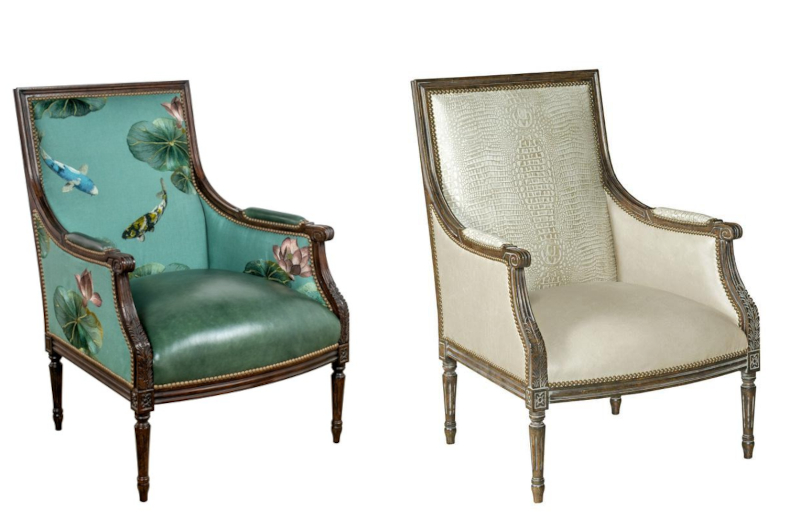 Adelaide Wood Carved Chair by Leathercraft