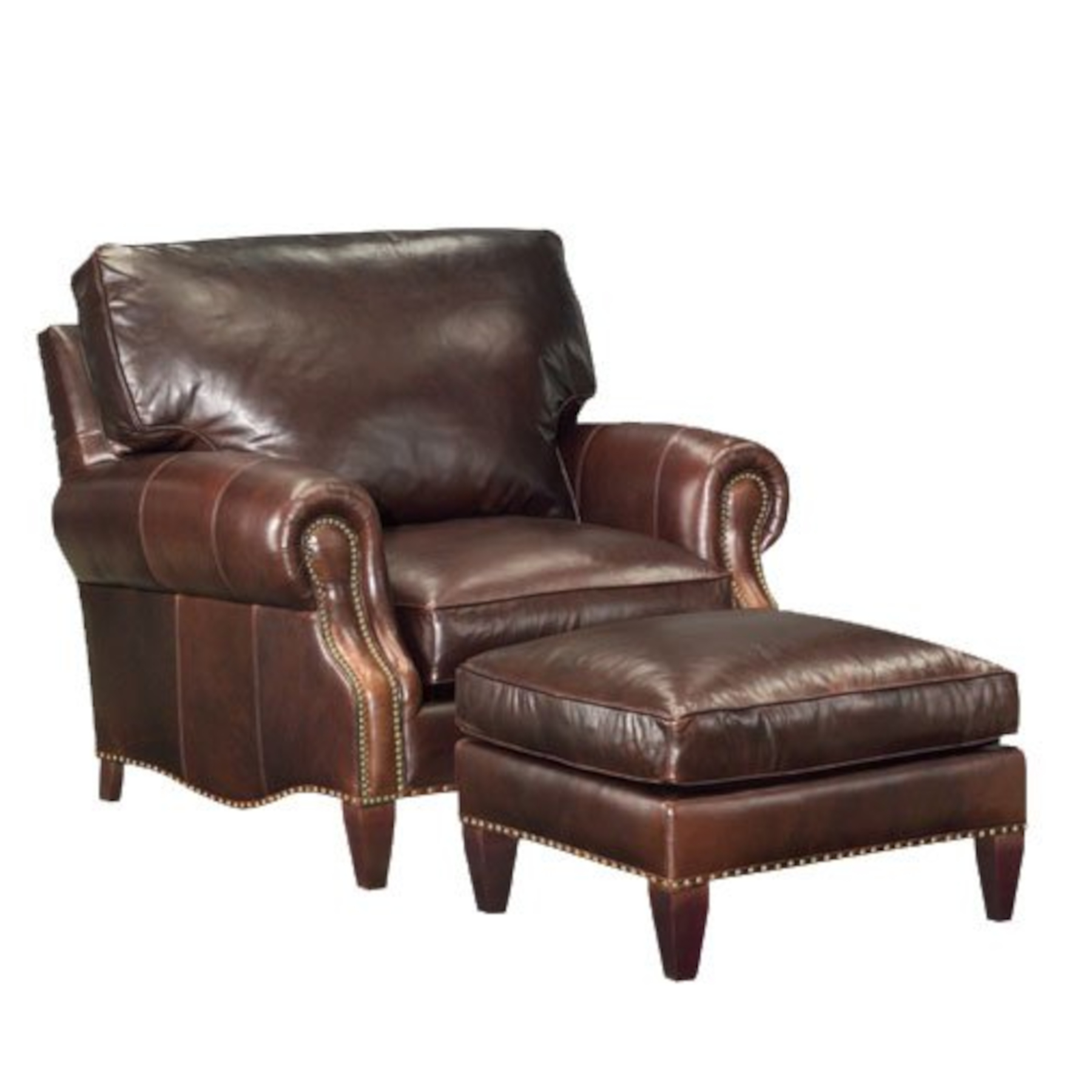 Aldersgate 435 Chair & Ottoman by Leathercraft