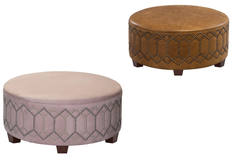 Brigham Ottomans by Leathercraft