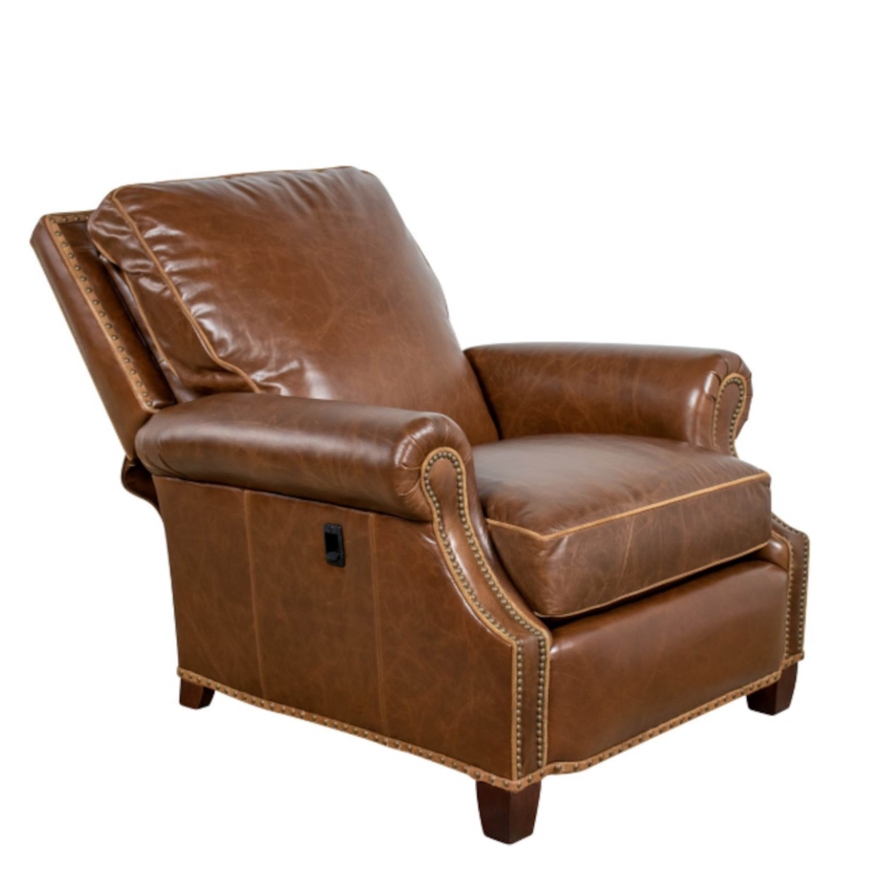 Camden 439 Vari-Tilt Chair by Leathercraft in Reclined Position