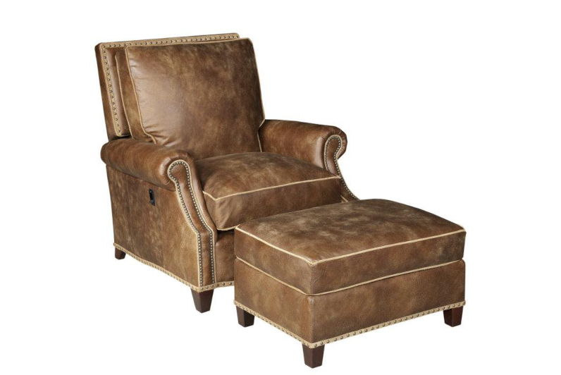 Camden Vari-Tilt Chair & Ottoman by Leathercraft