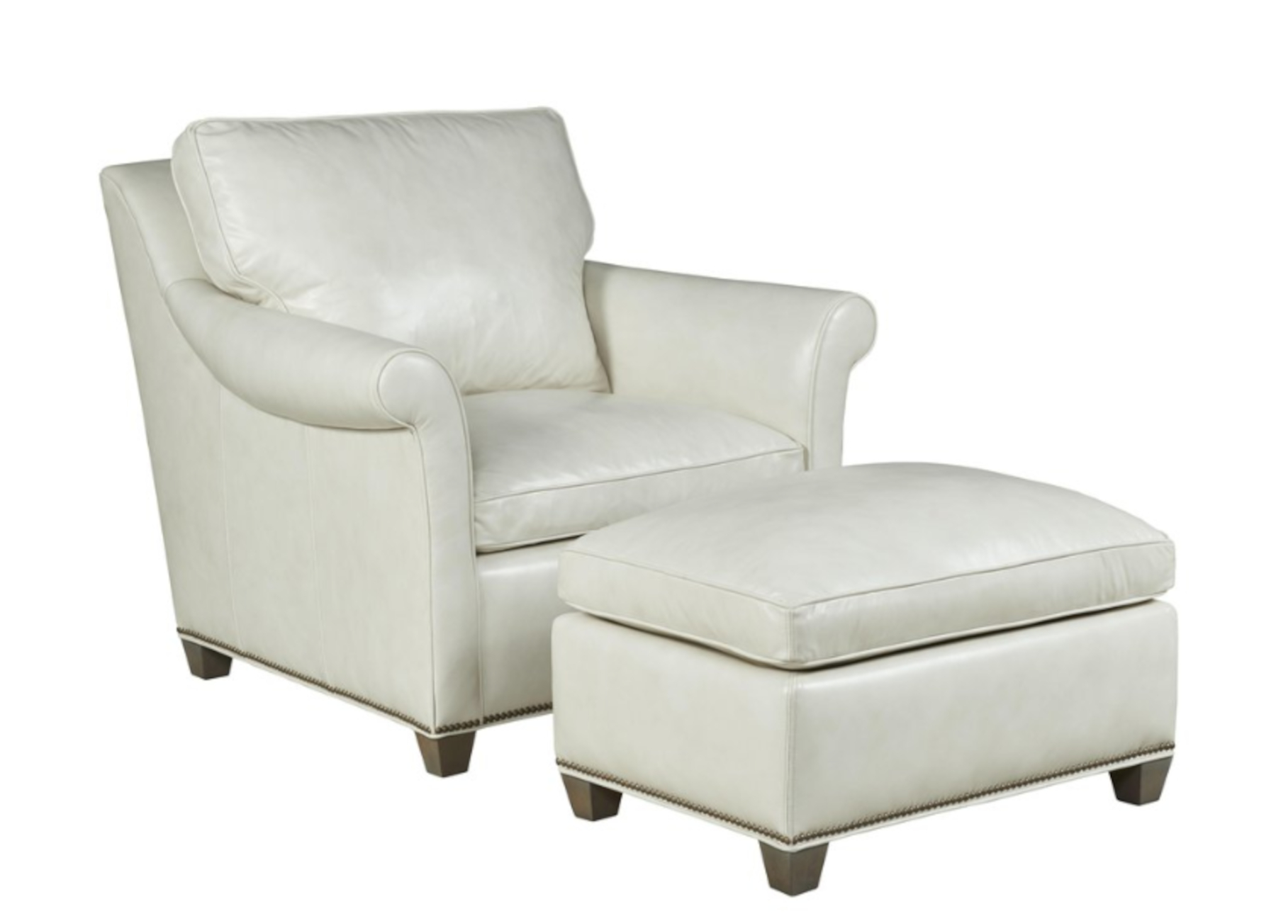 Carmichael 579 Chair & Ottoman by Leathercraft