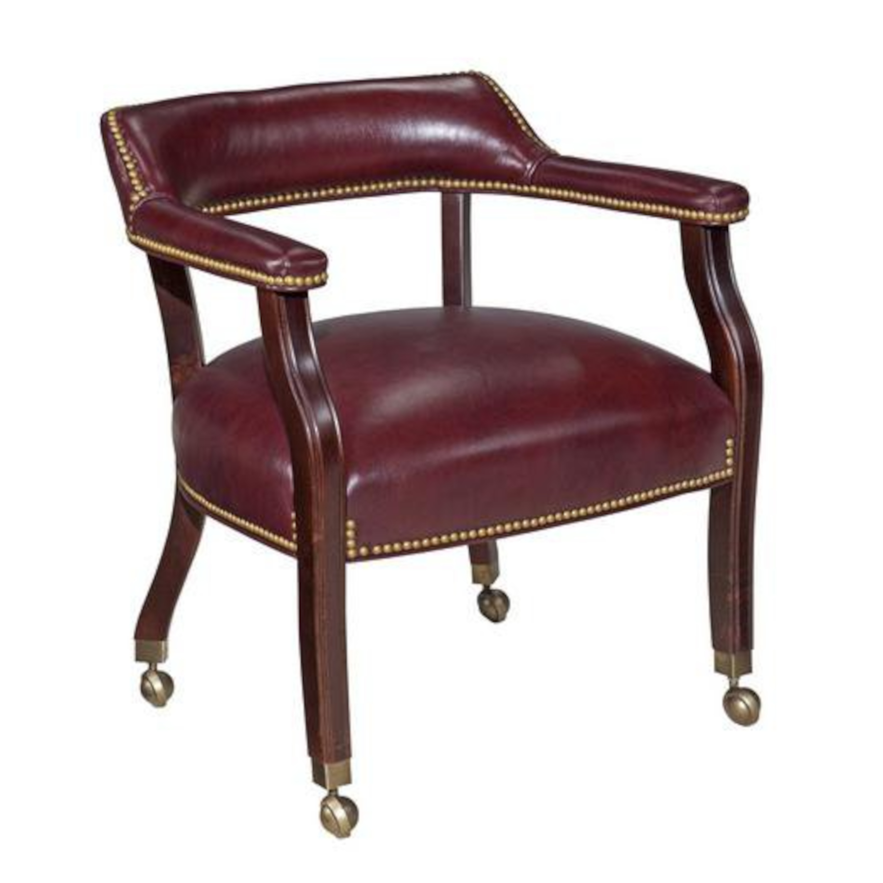 Lombard St. Bankers 337-C Caster Chair by Leathercraft