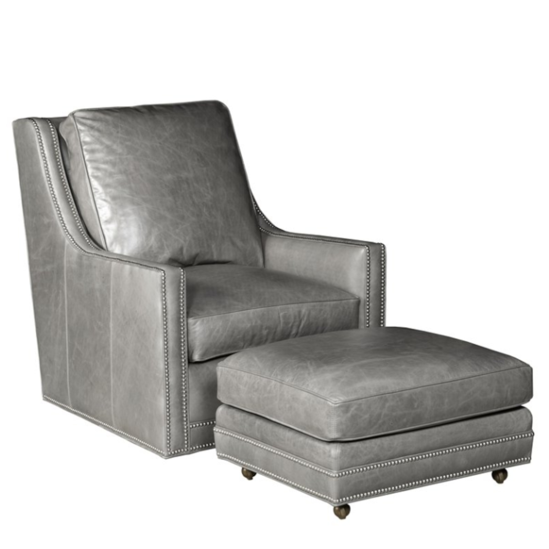 Loxley 538 Swivel Chair & Caster Ottoman by Leathercraft (sold separately)
