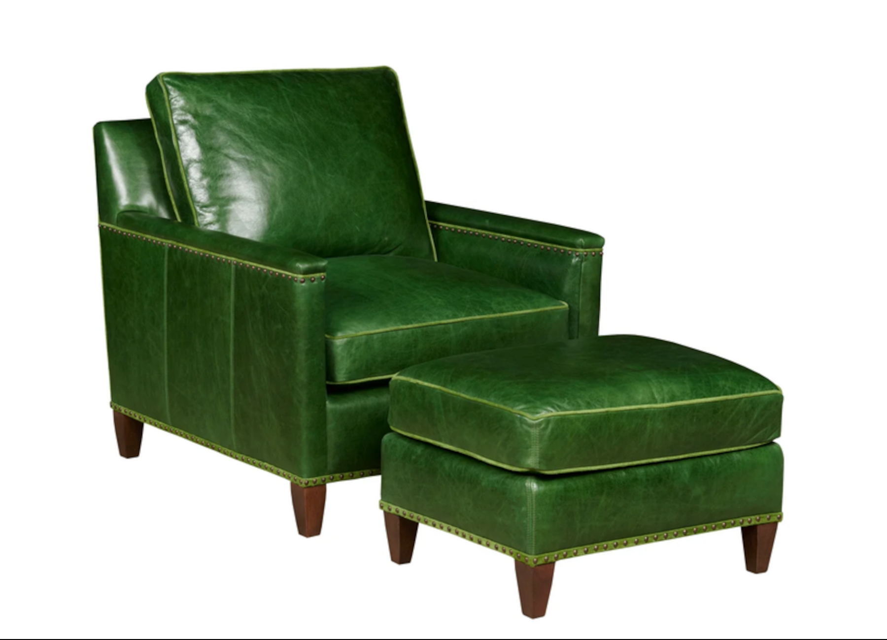 Pascal 599 Chair & Ottoman by Leathercraft
