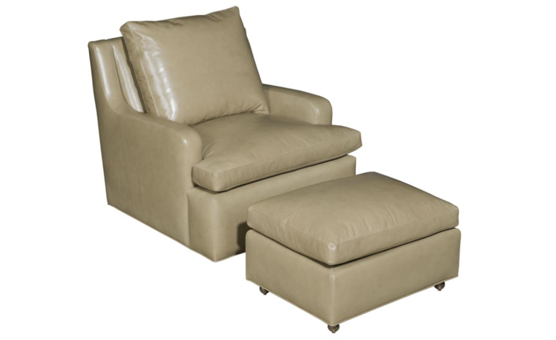 Peyton Swivel Chair and Ottoman by Leathercraft