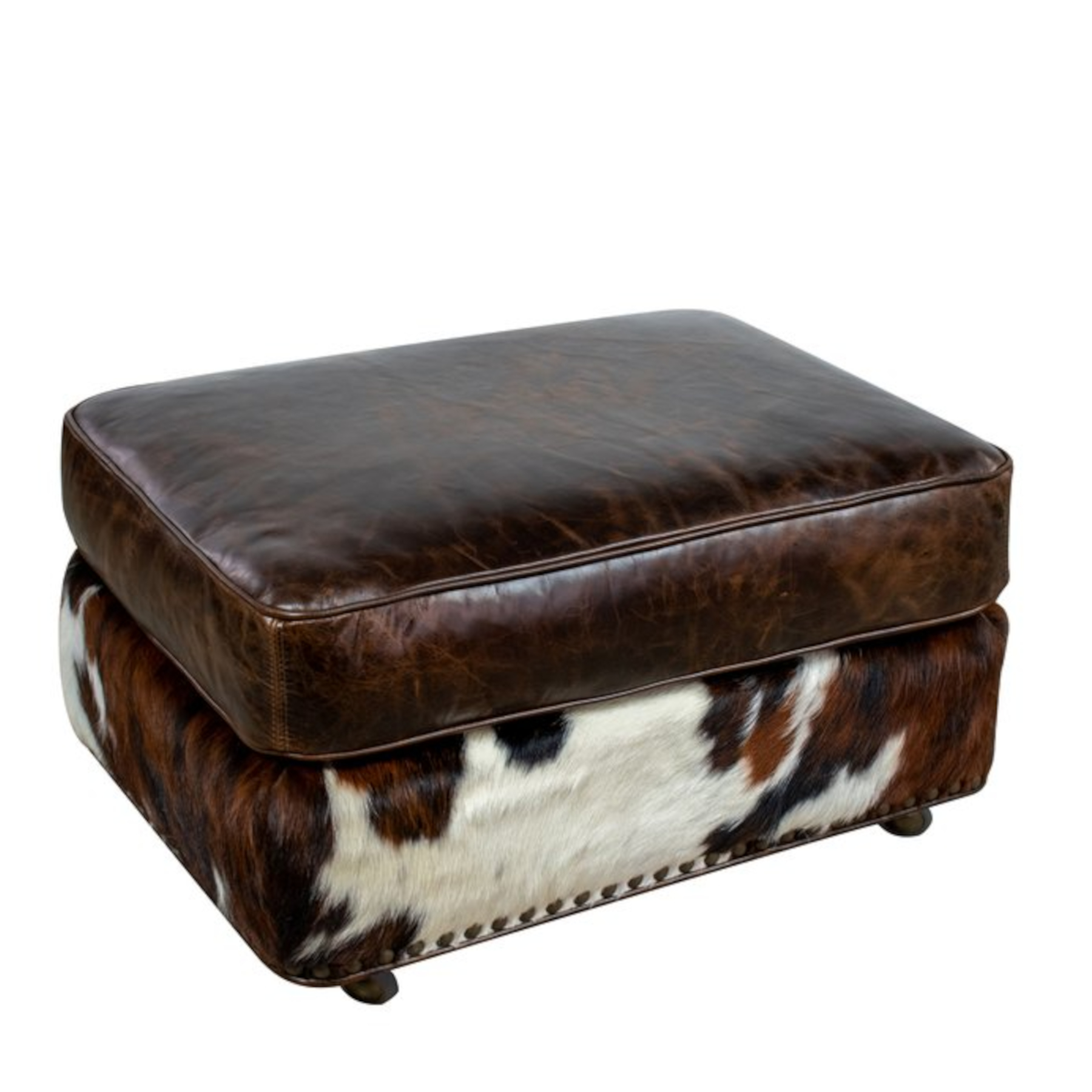 Punch Tavern 416-C Caster Ottoman by Leathercraft